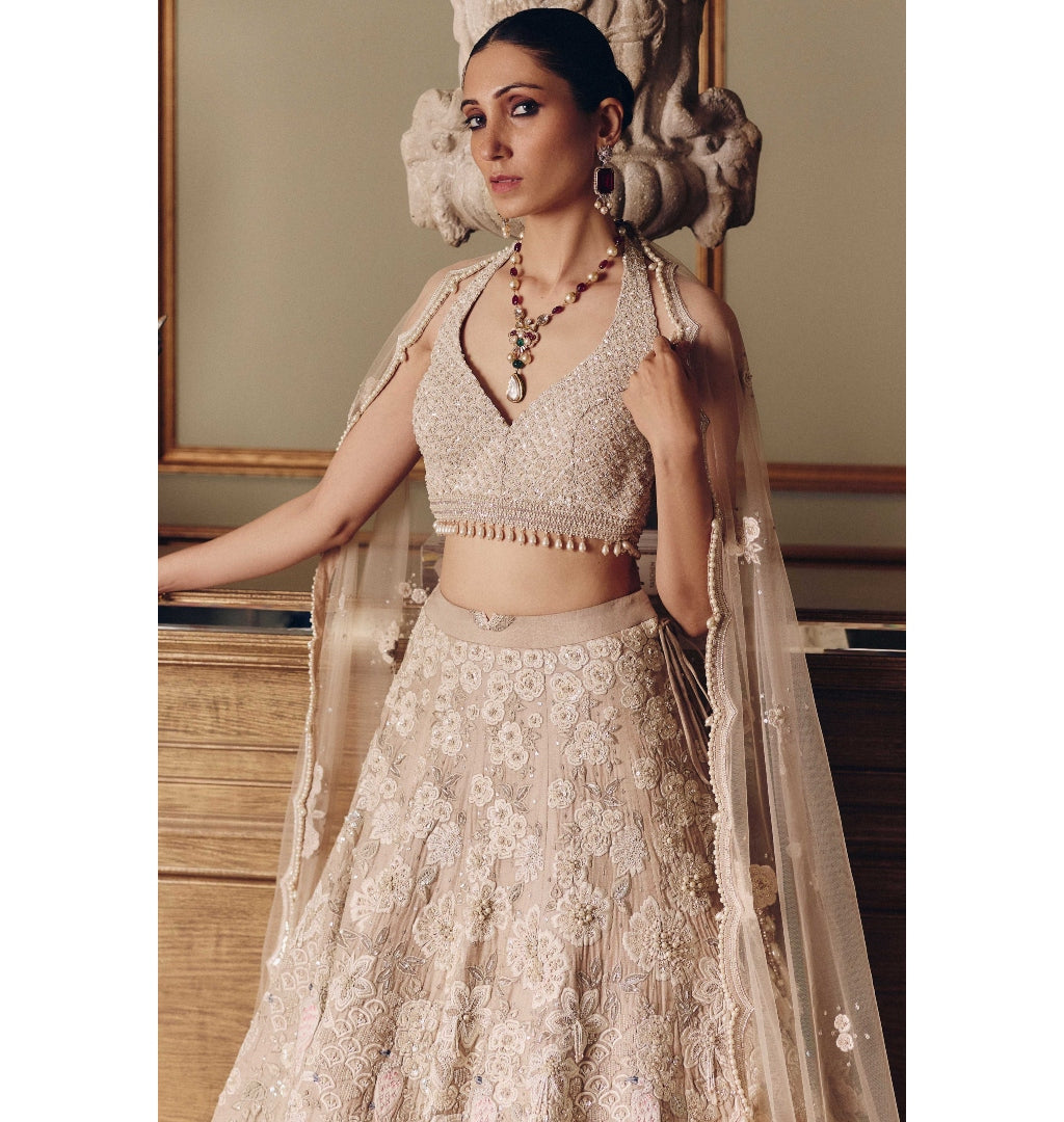 Flamingos of the Wild Lehenga Set