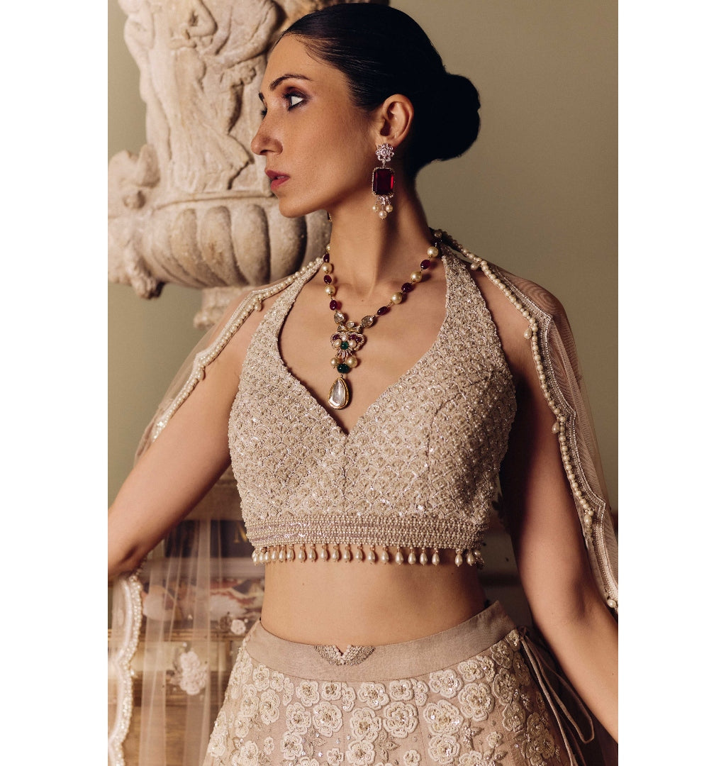 Flamingos of the Wild Lehenga Set
