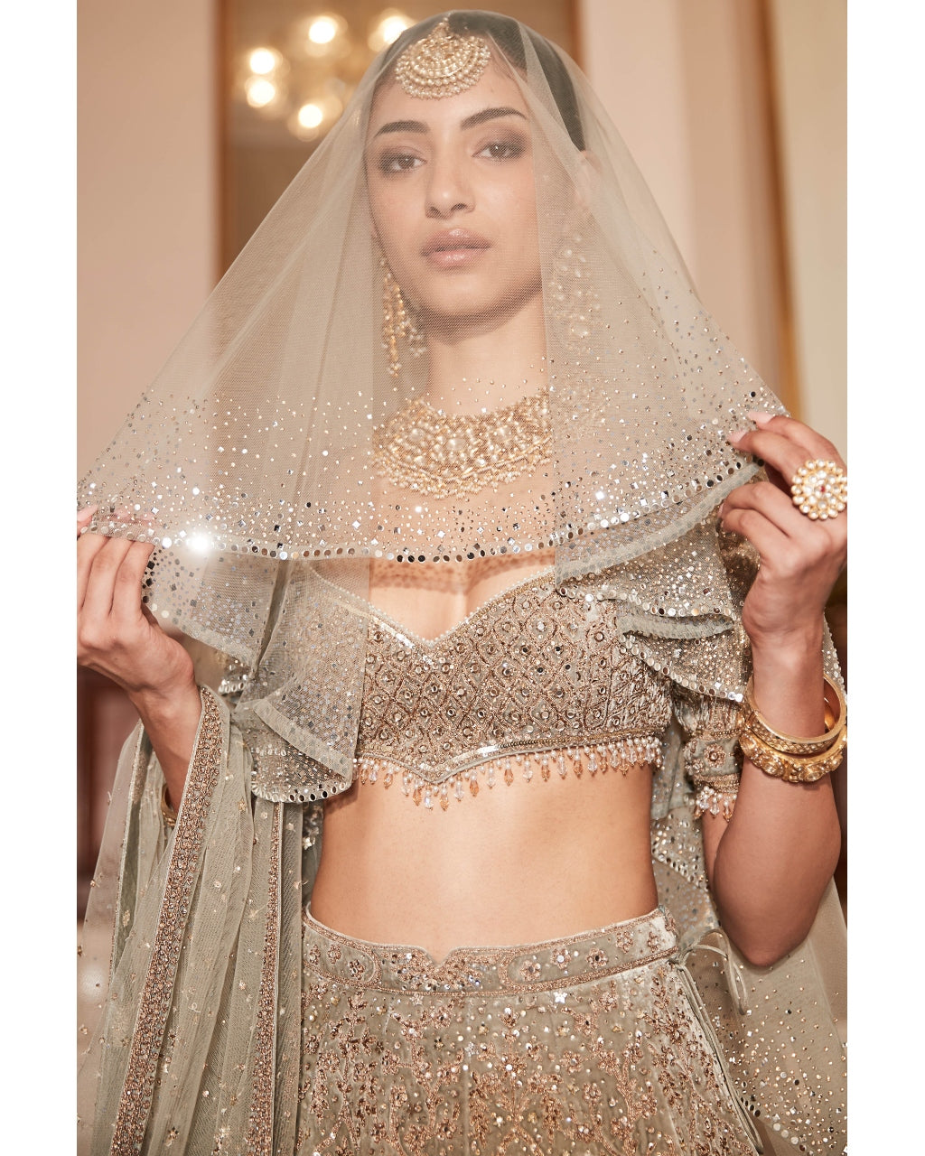 The Royal Lotus Pond Jade Lehenga Set