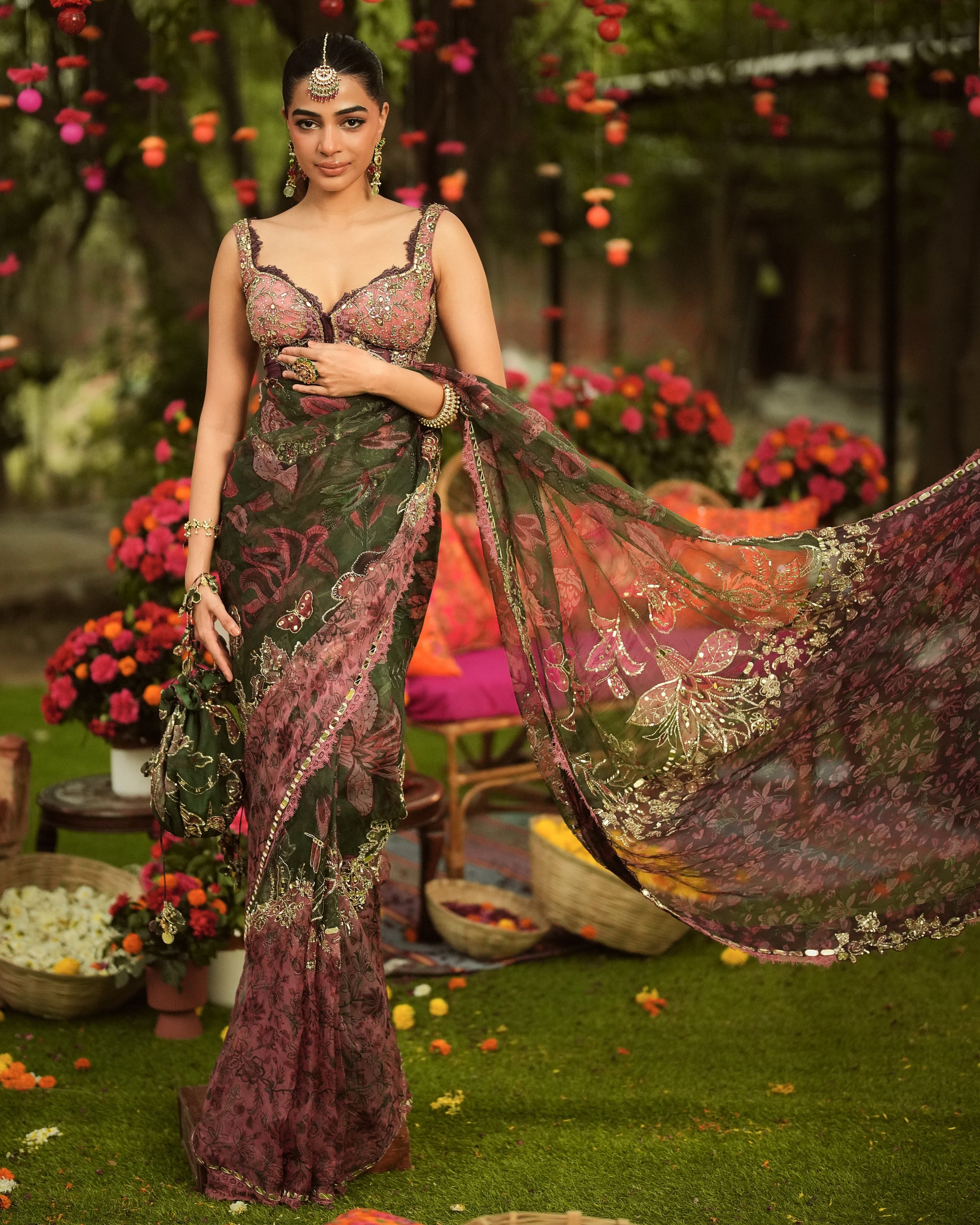 Nazia Pre Draped Sari Set