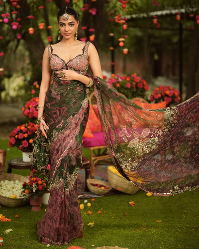 Nazia Pre Draped Sari Set