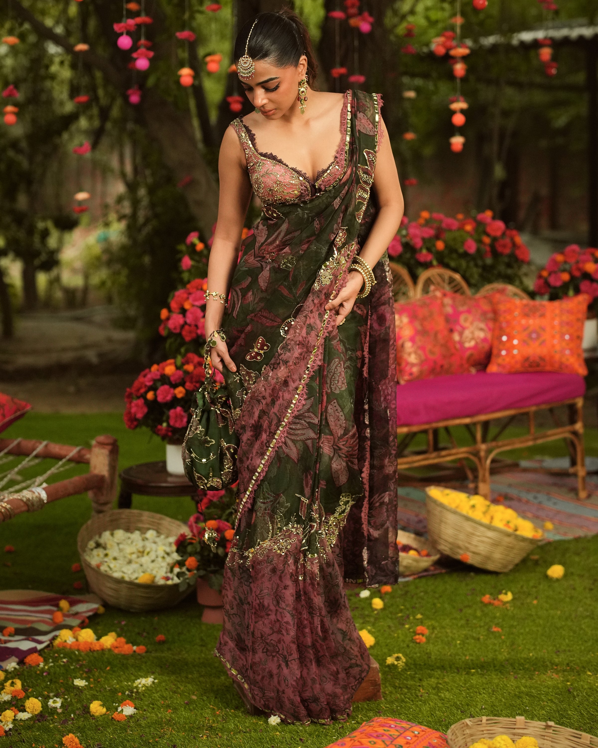 Nazia Pre Draped Sari Set