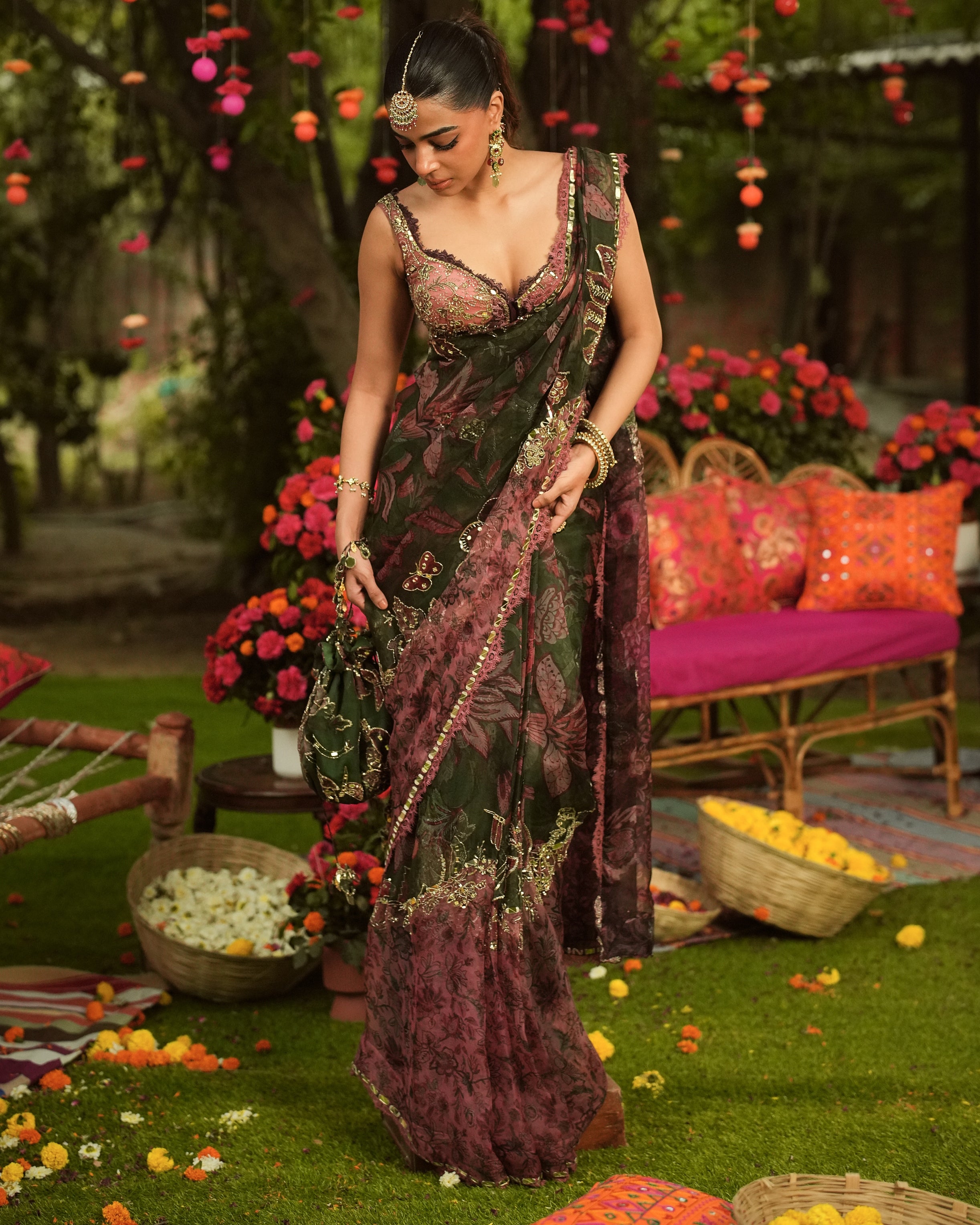 Nazia Pre Draped Sari Set
