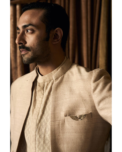The Classic Dhagai Open Rambagh Achkan with Kurta Set