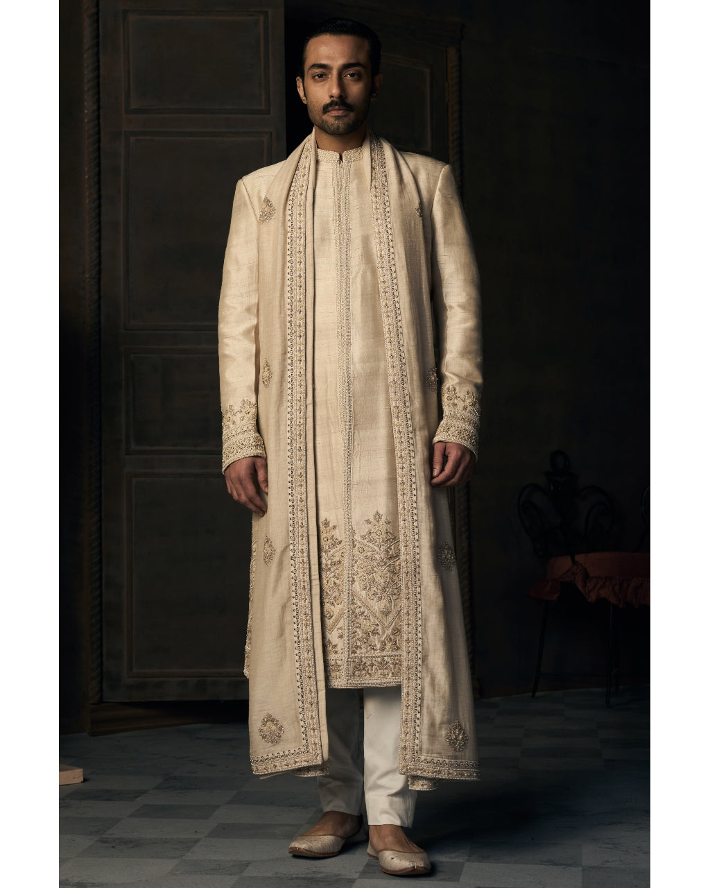 The Royal Mogra Sherwani Set