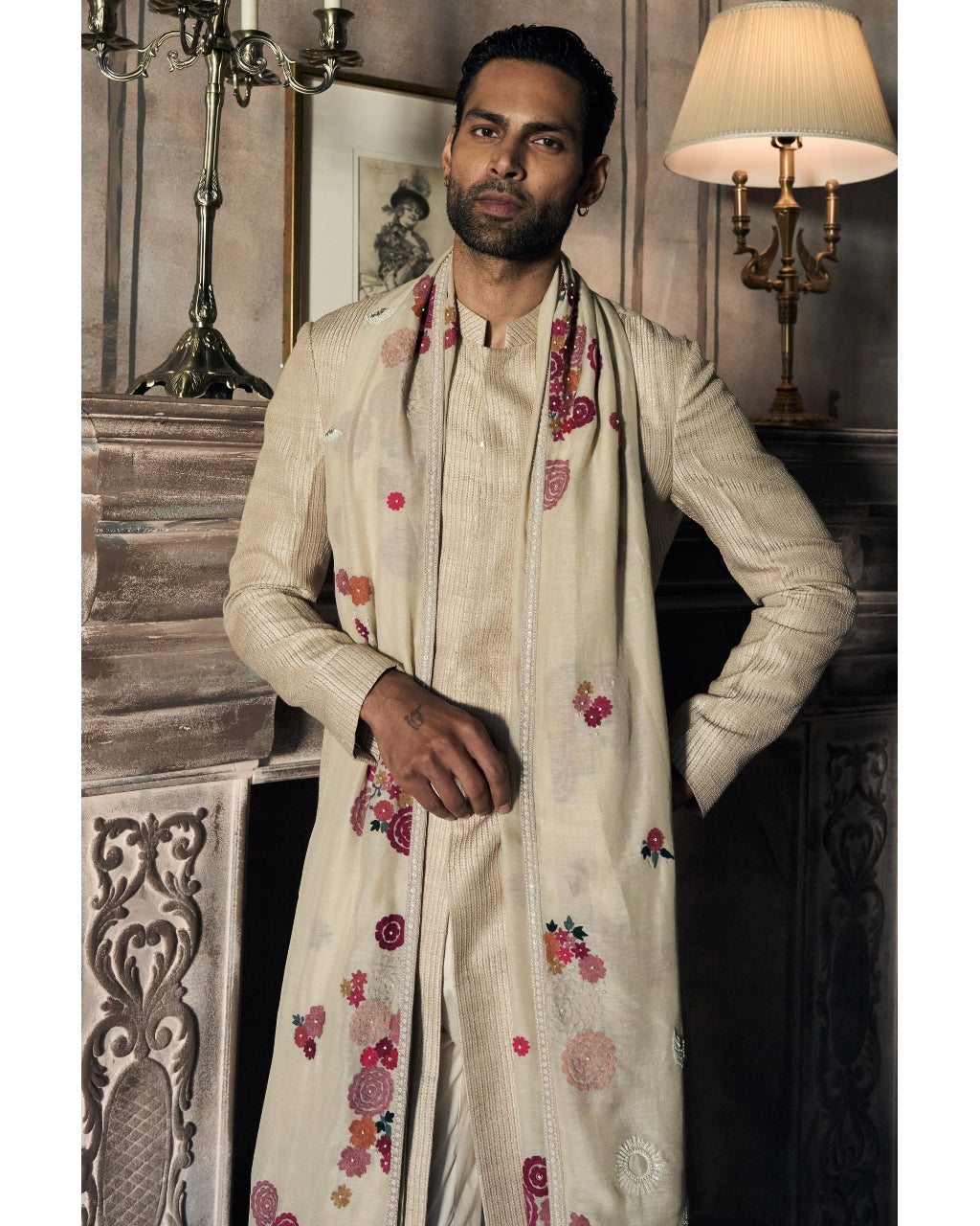 The Matsya Classic Dhagai Achkan Set