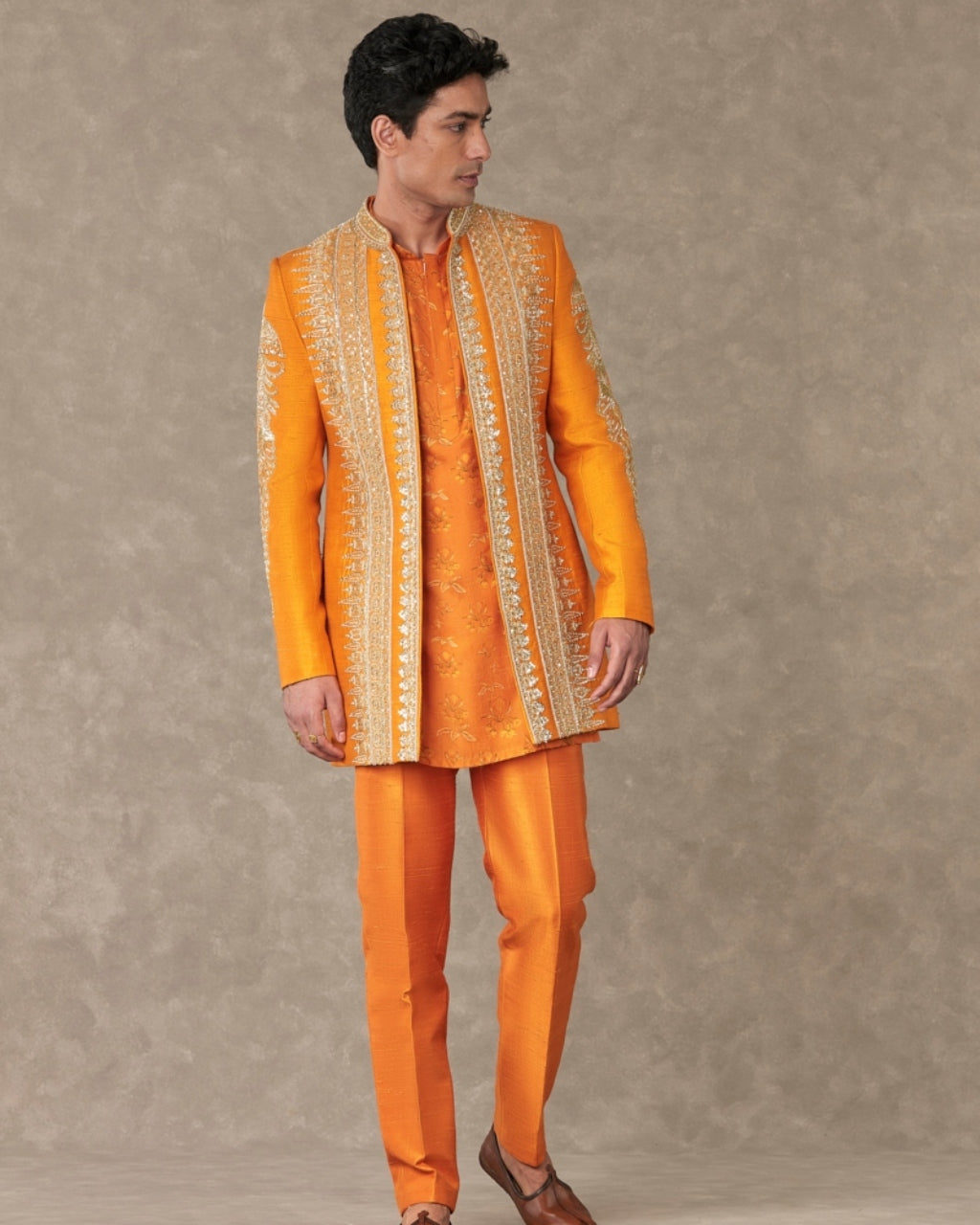 Rust Narangi Kurta Set