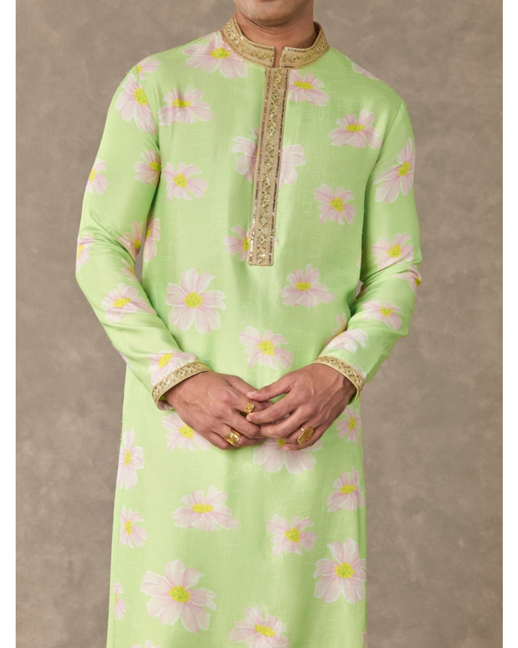 Mint Parijat Kurta Set