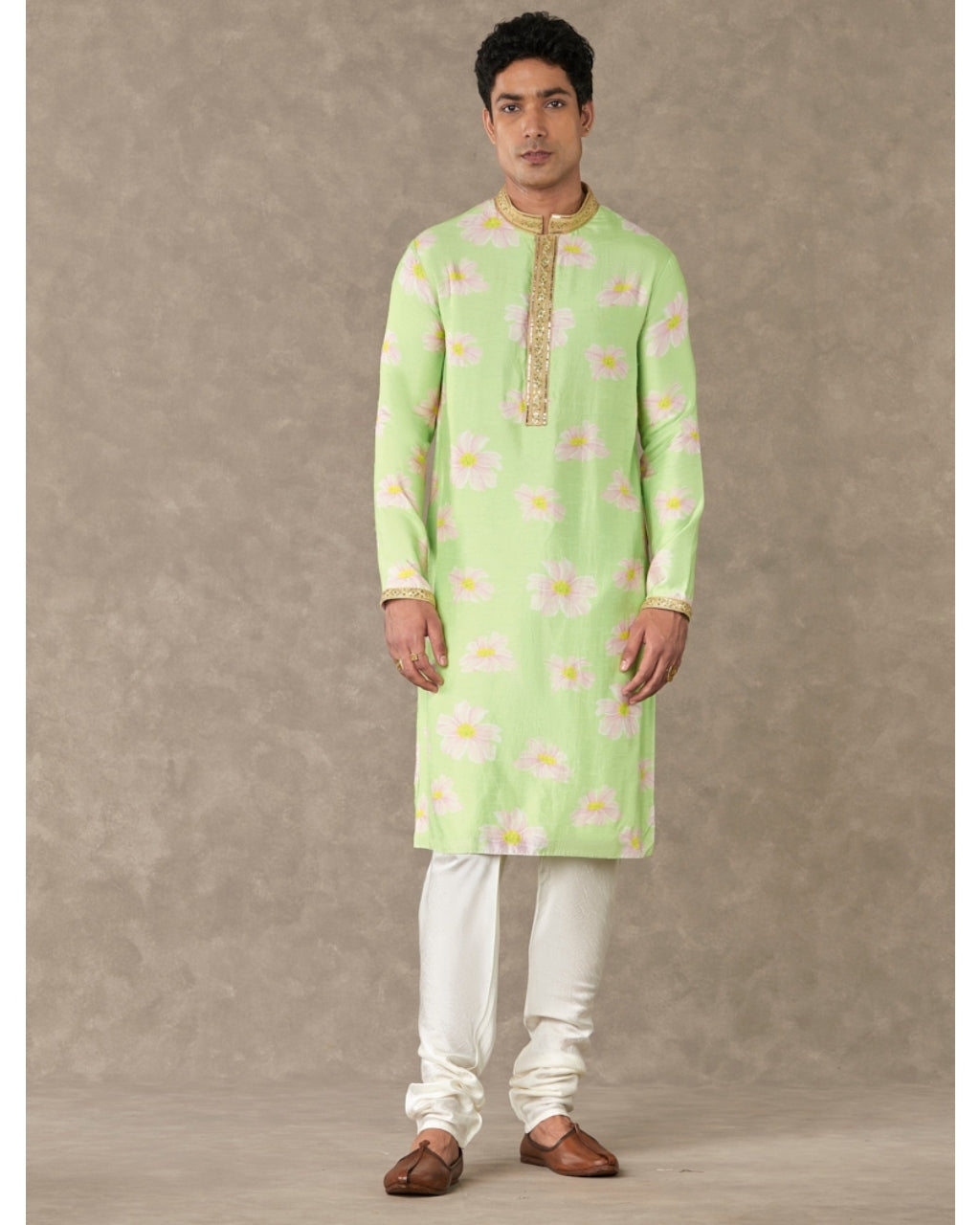 Mint Parijat Kurta Set