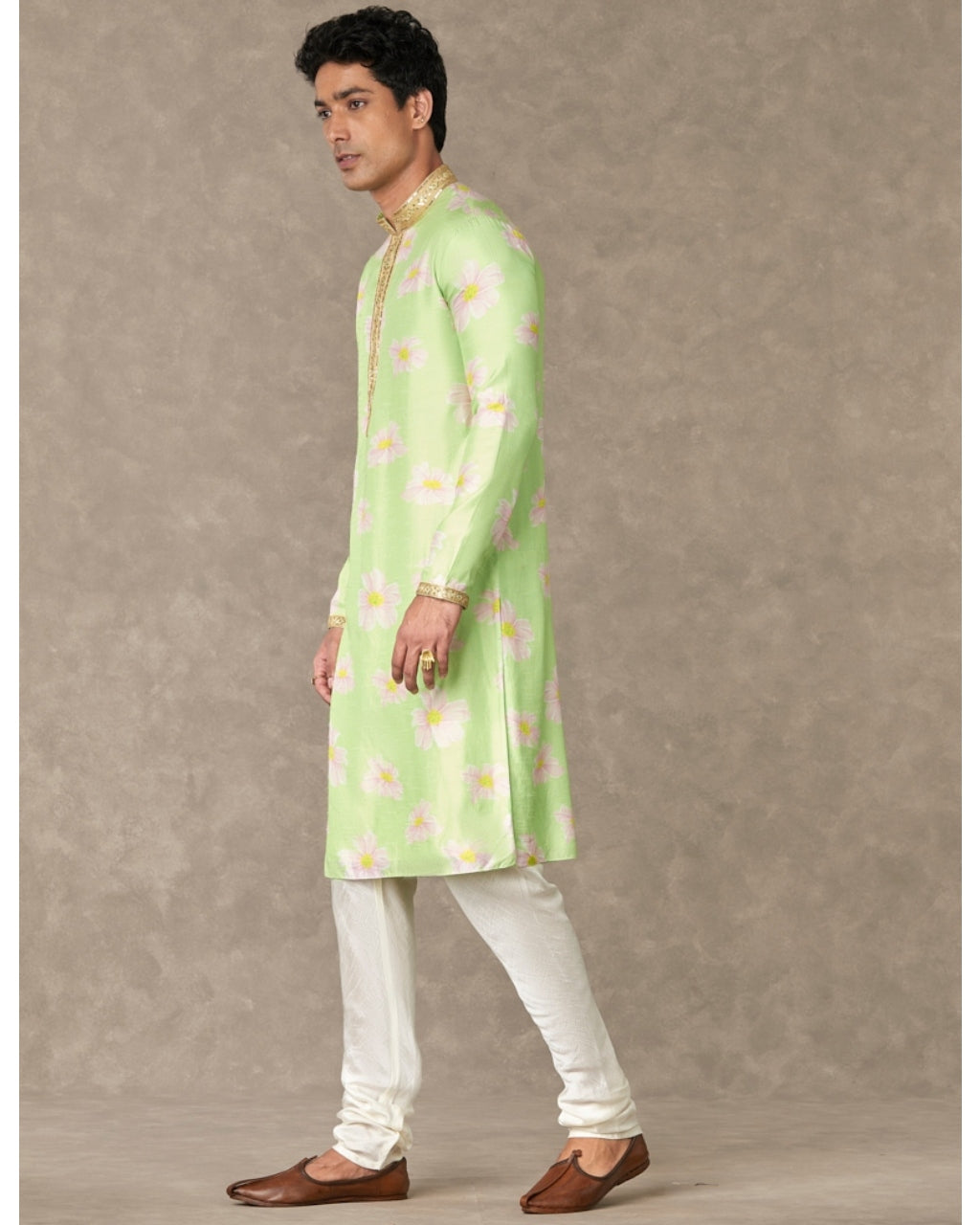 Mint Parijat Kurta Set