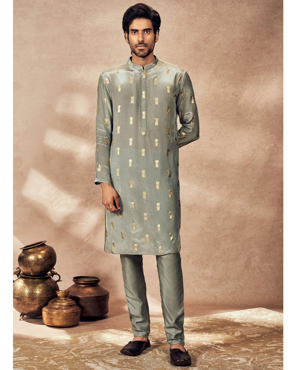 Grey Timber Tribe Kurta Set