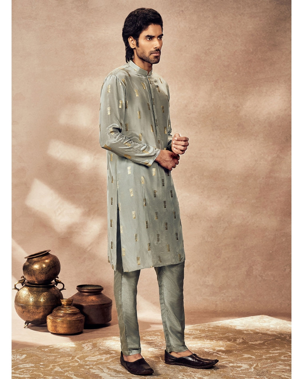 Grey Timber Tribe Kurta Set