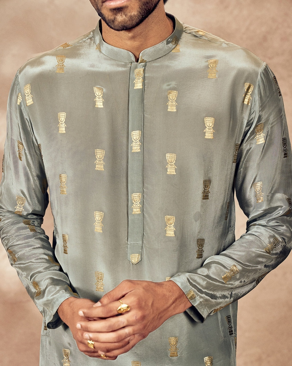 Grey Timber Tribe Kurta Set