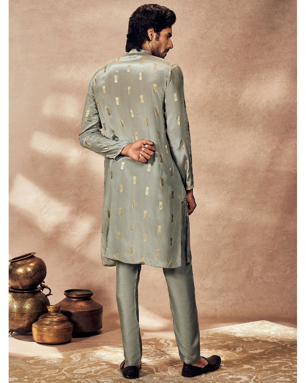 Grey Timber Tribe Kurta Set