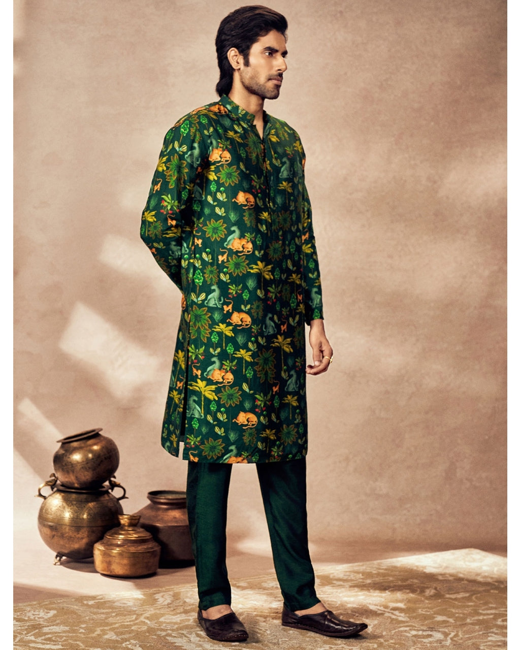 Green Tropical Rhapsody Kurta Set