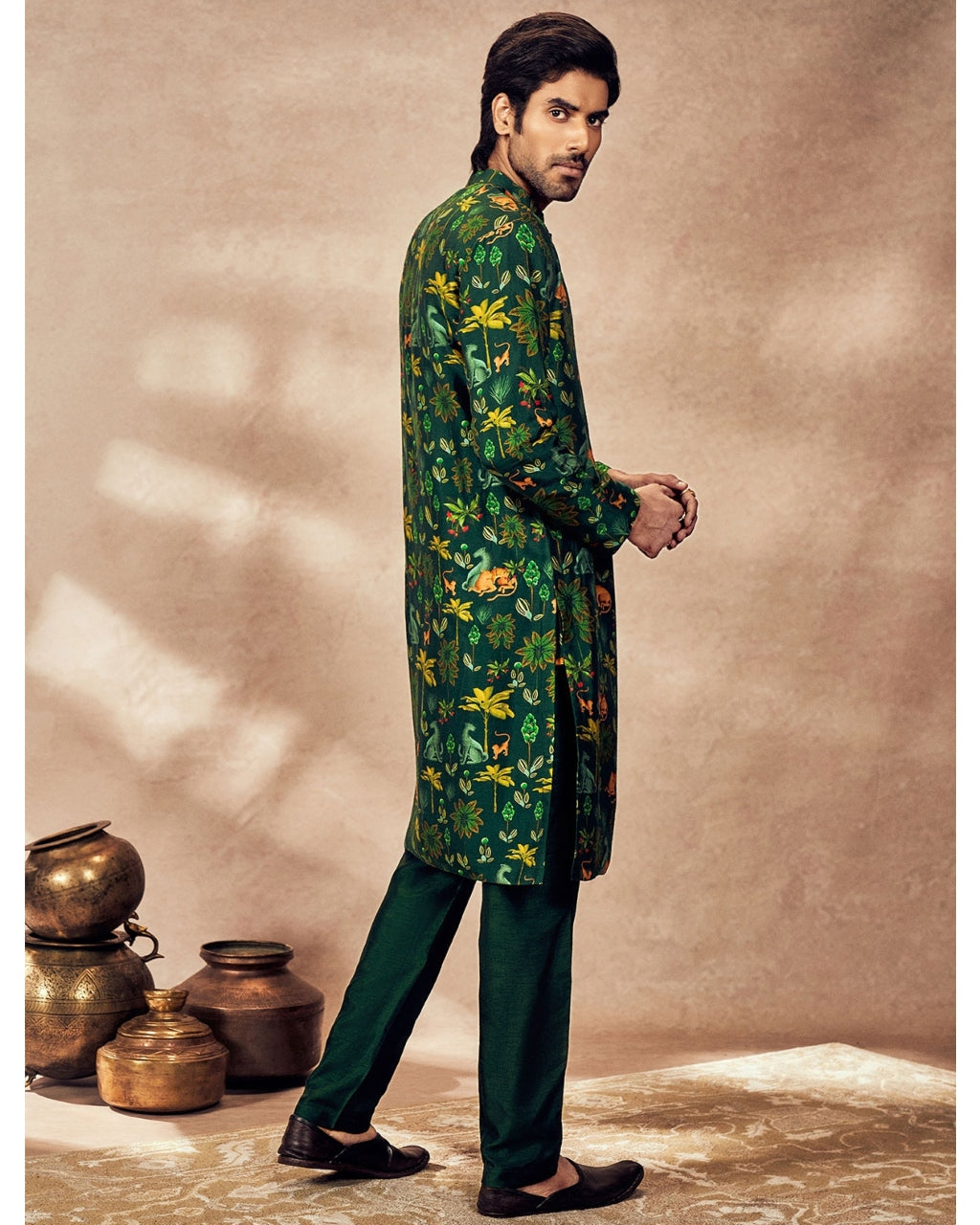 Green Tropical Rhapsody Kurta Set