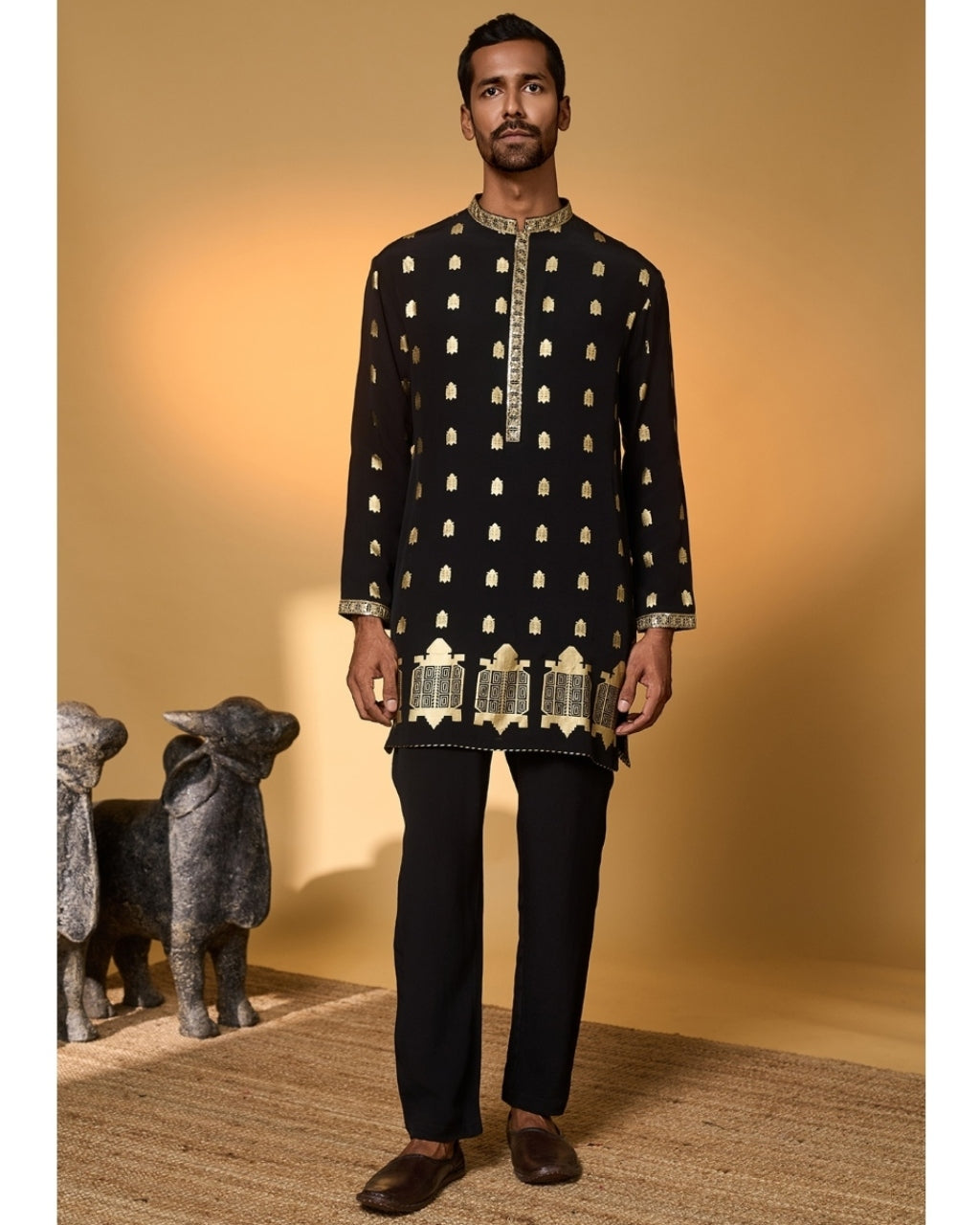 Black Turtle Tale Kurta Set