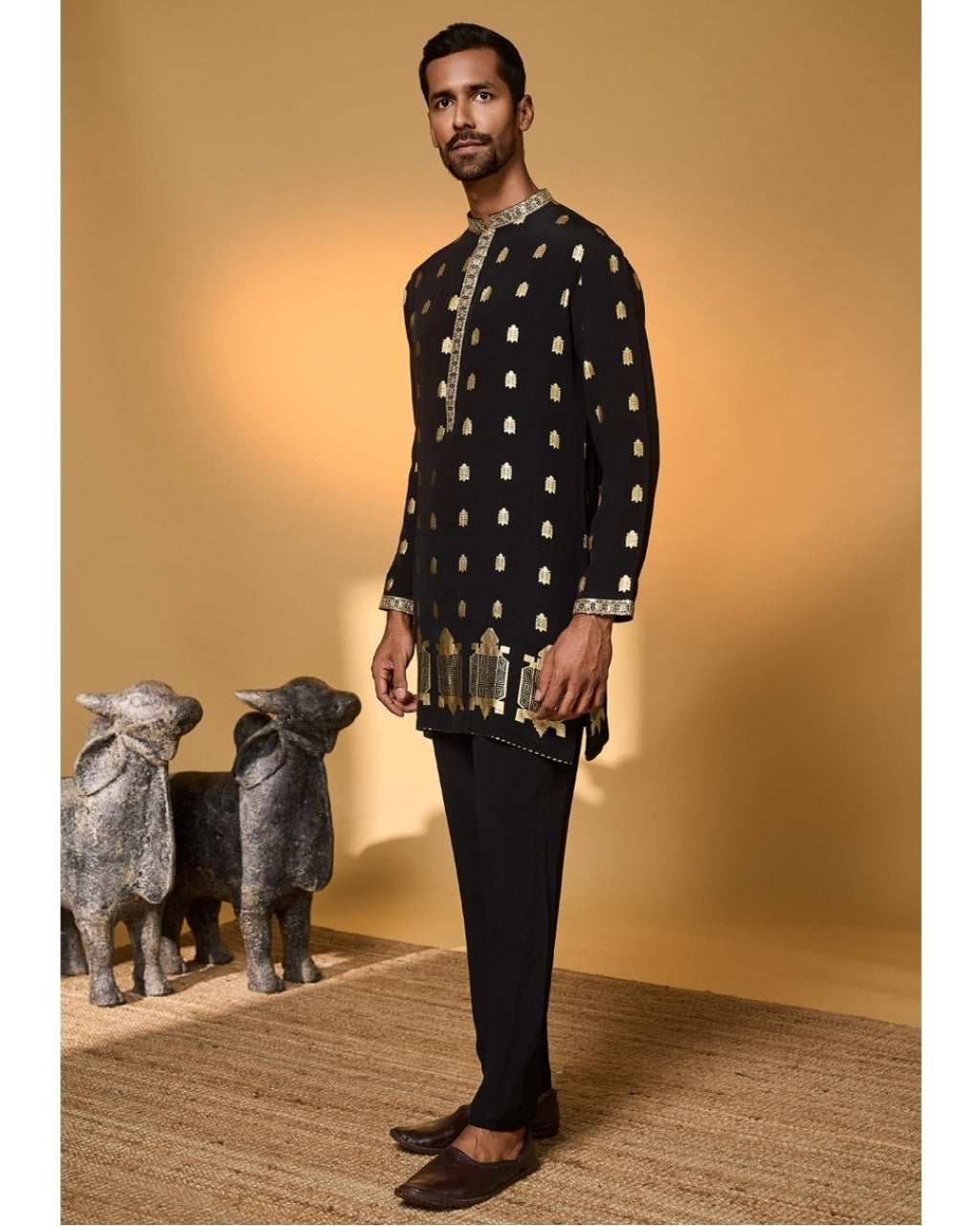 Black Turtle Tale Kurta Set
