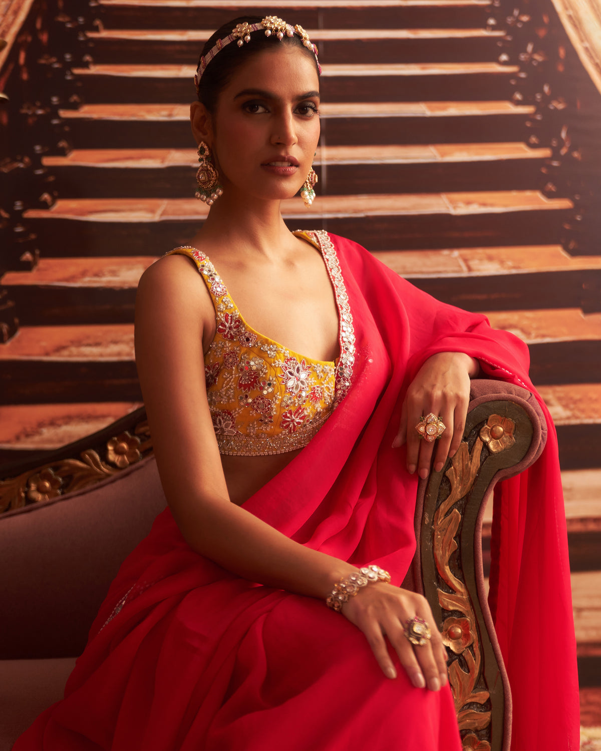 Ruby Sari Set