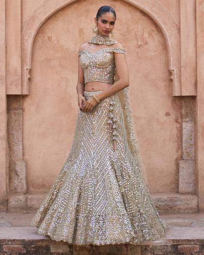 Sunehri Lehenga Set