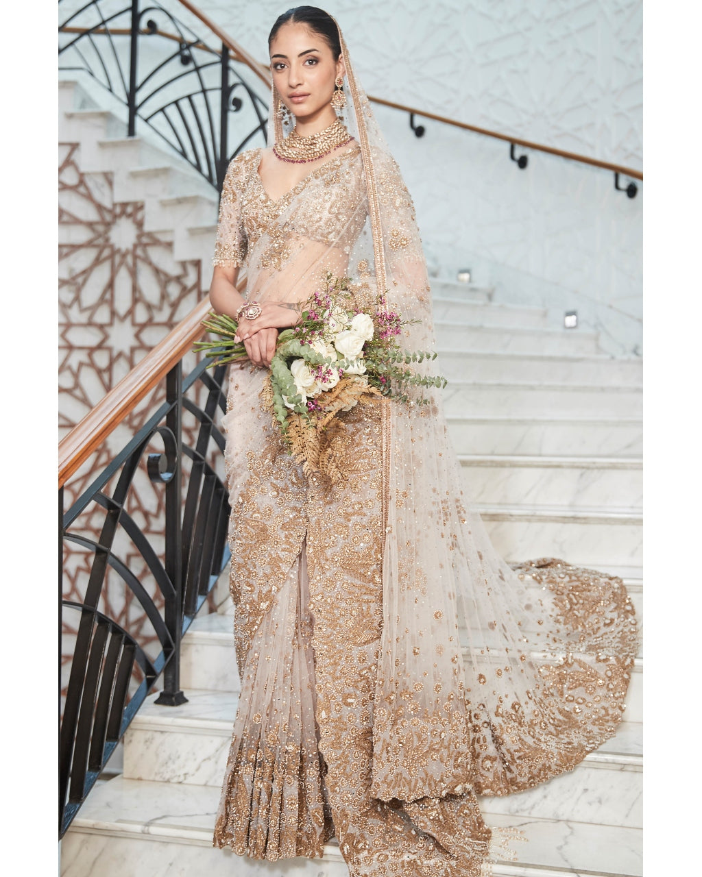 The Vintage Nizami Tulle Sari Set