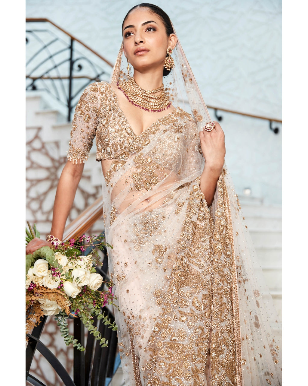The Vintage Nizami Tulle Sari Set