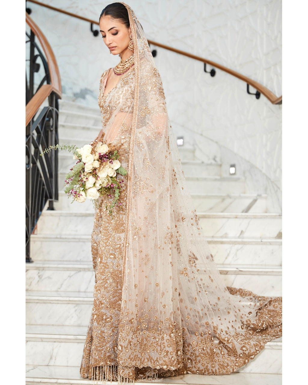 The Vintage Nizami Tulle Sari Set