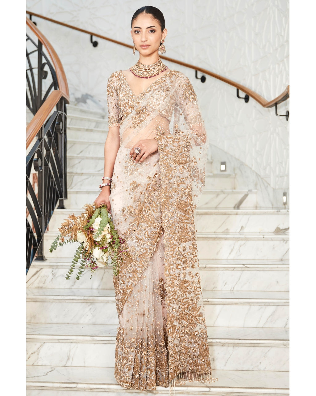 The Vintage Nizami Tulle Sari Set