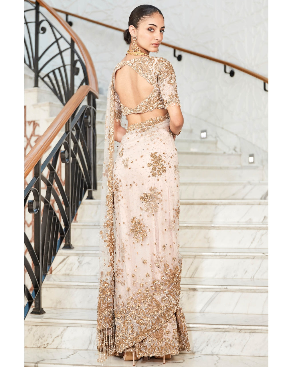 The Vintage Nizami Tulle Sari Set