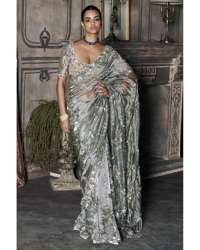 The Royal Savannah Jamshedpur Grey Sari