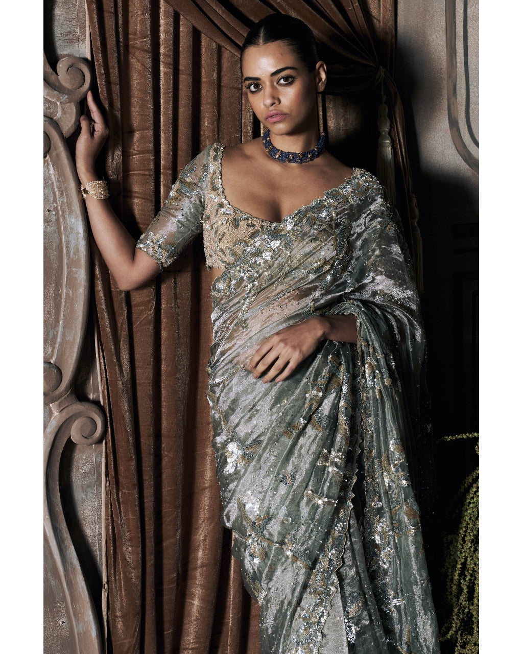 The Royal Savannah Jamshedpur Grey Sari