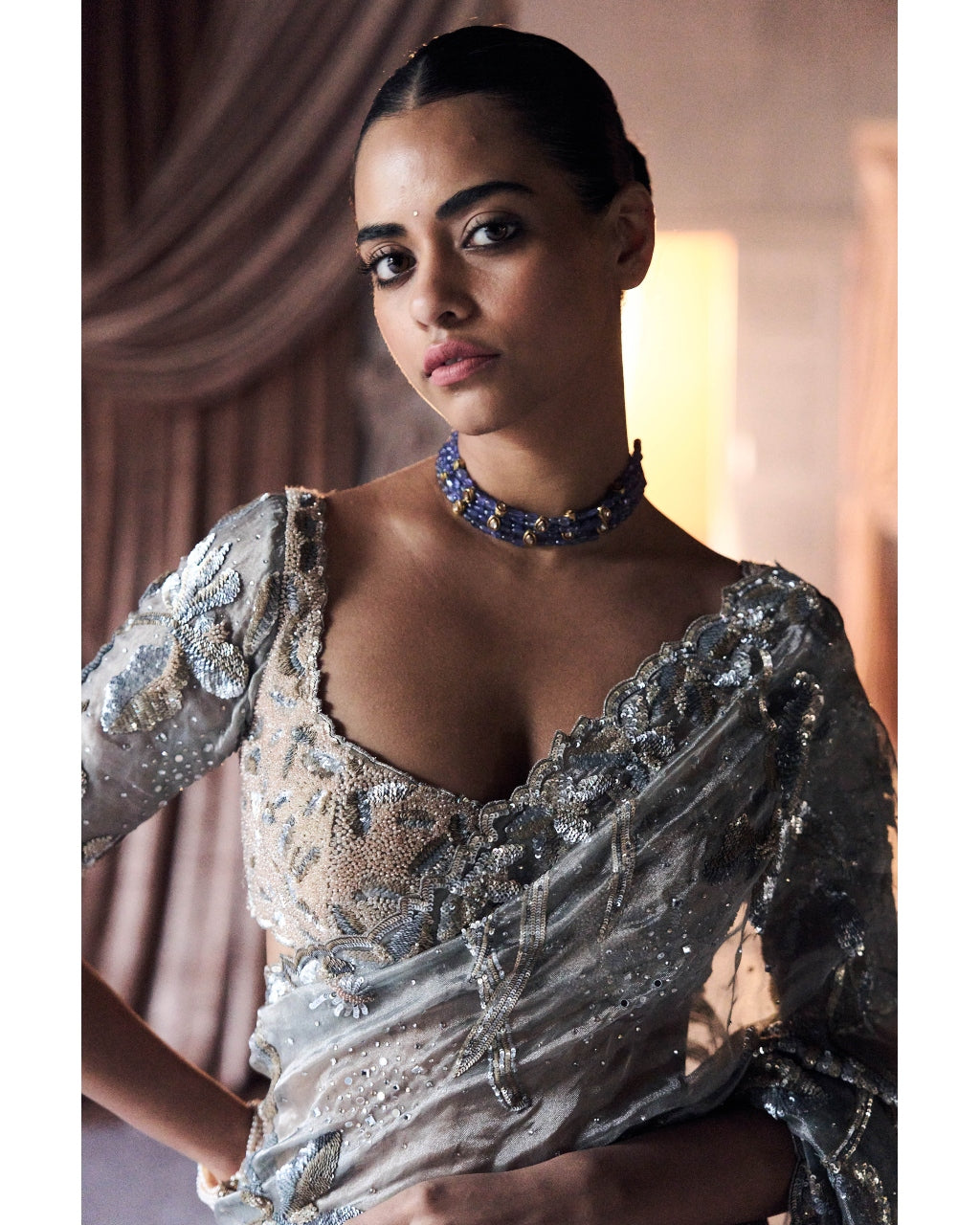 The Royal Savannah Jamshedpur Grey Sari