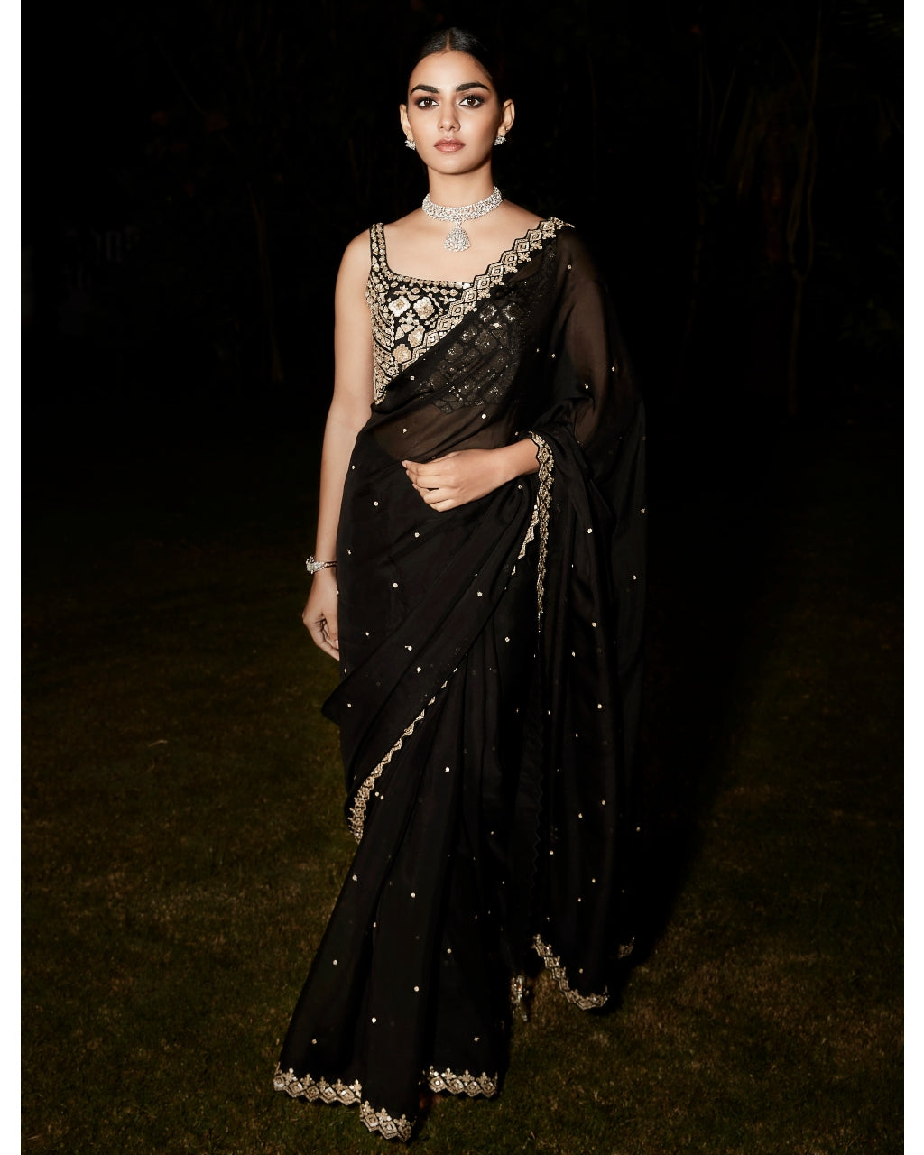 The Royal Noir Sari