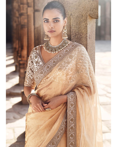 The Sona Kora Gold Tissue Sari