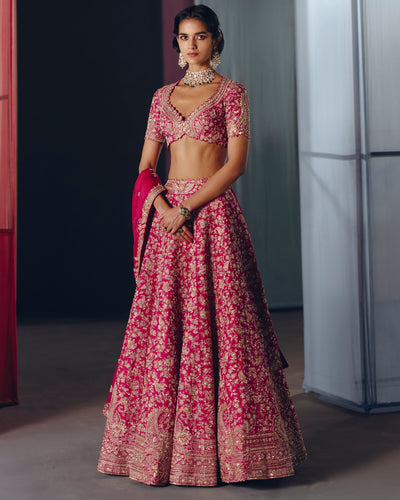 Pink Shloka Lehenga Set