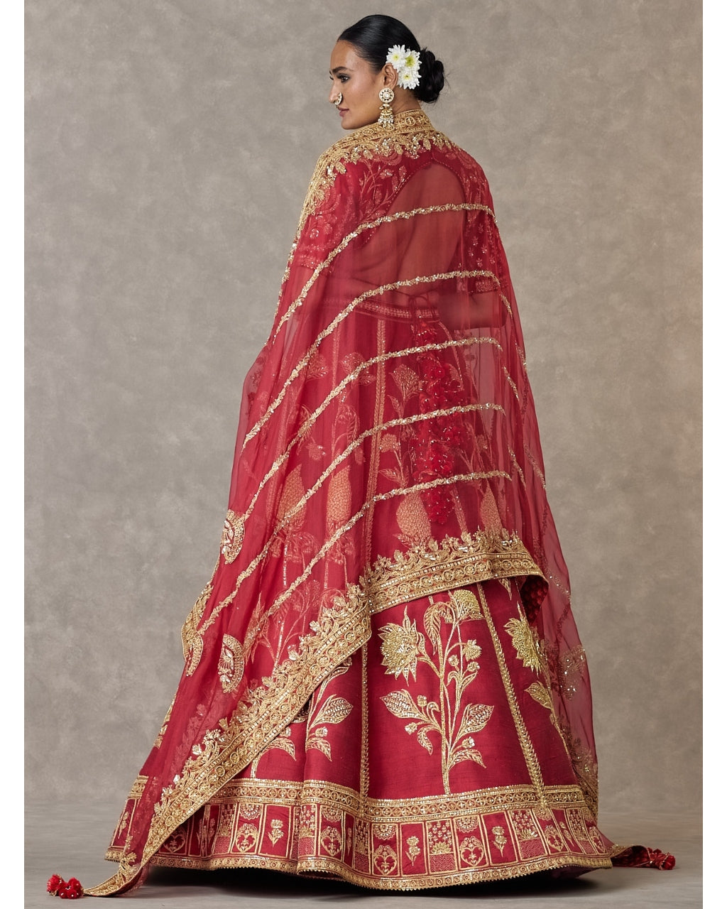 Maroon 'Anar-Phool' Lehenga Set