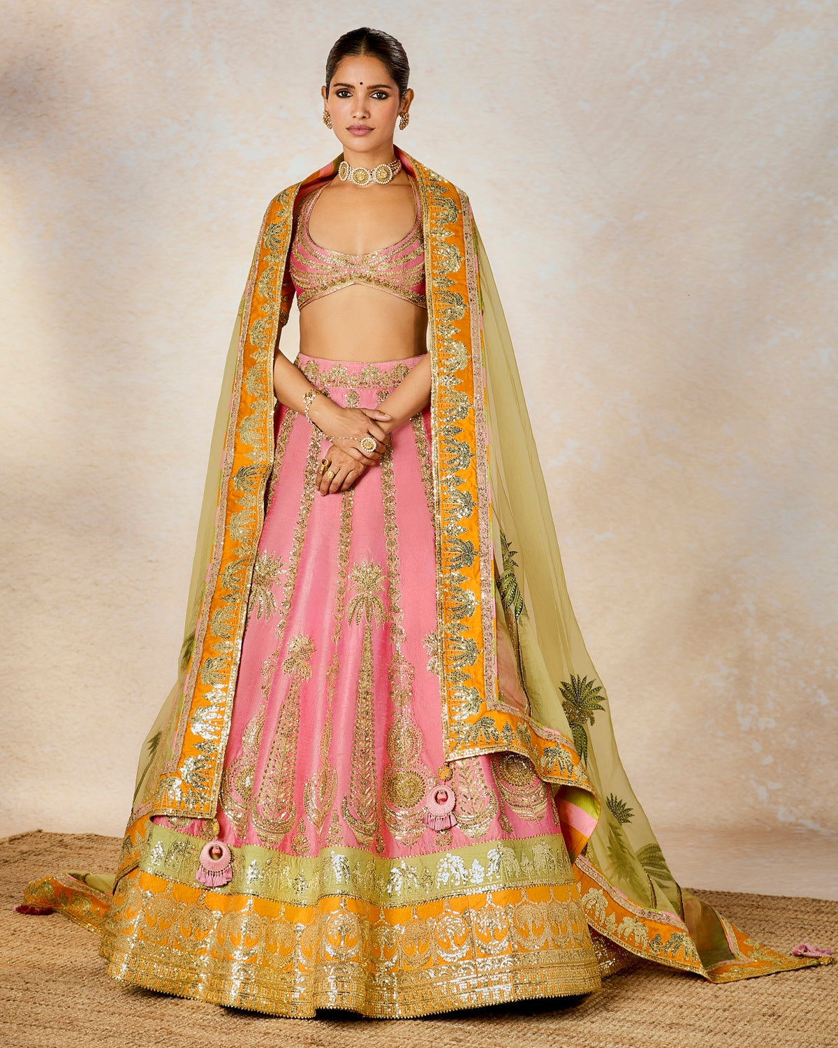 Rose Thandai Lehenga Set