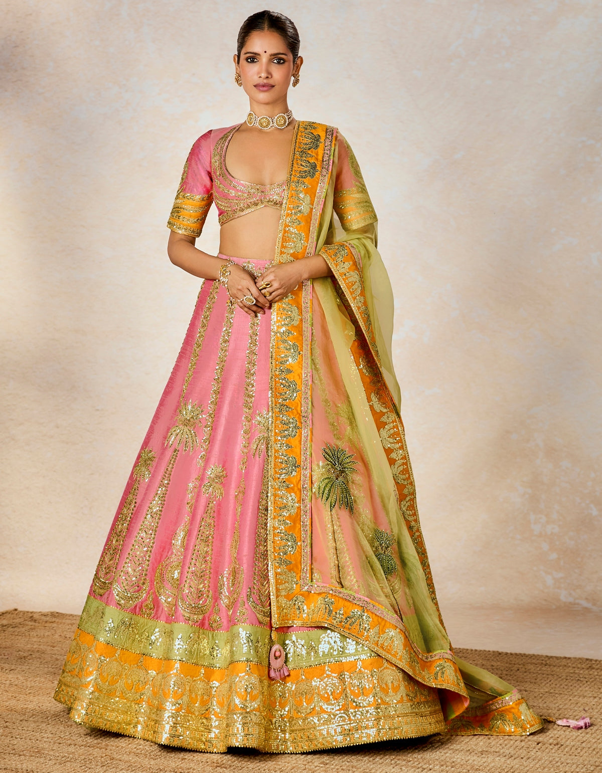 Rose Thandai Lehenga Set