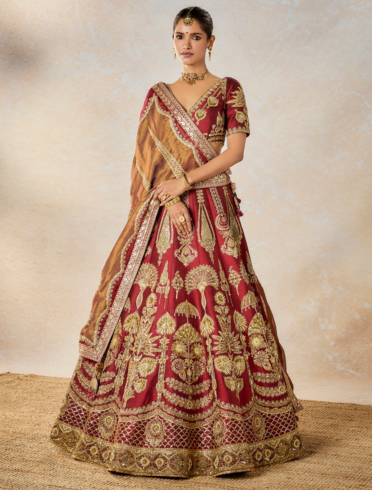 Cherry Gulab Lehenga Set