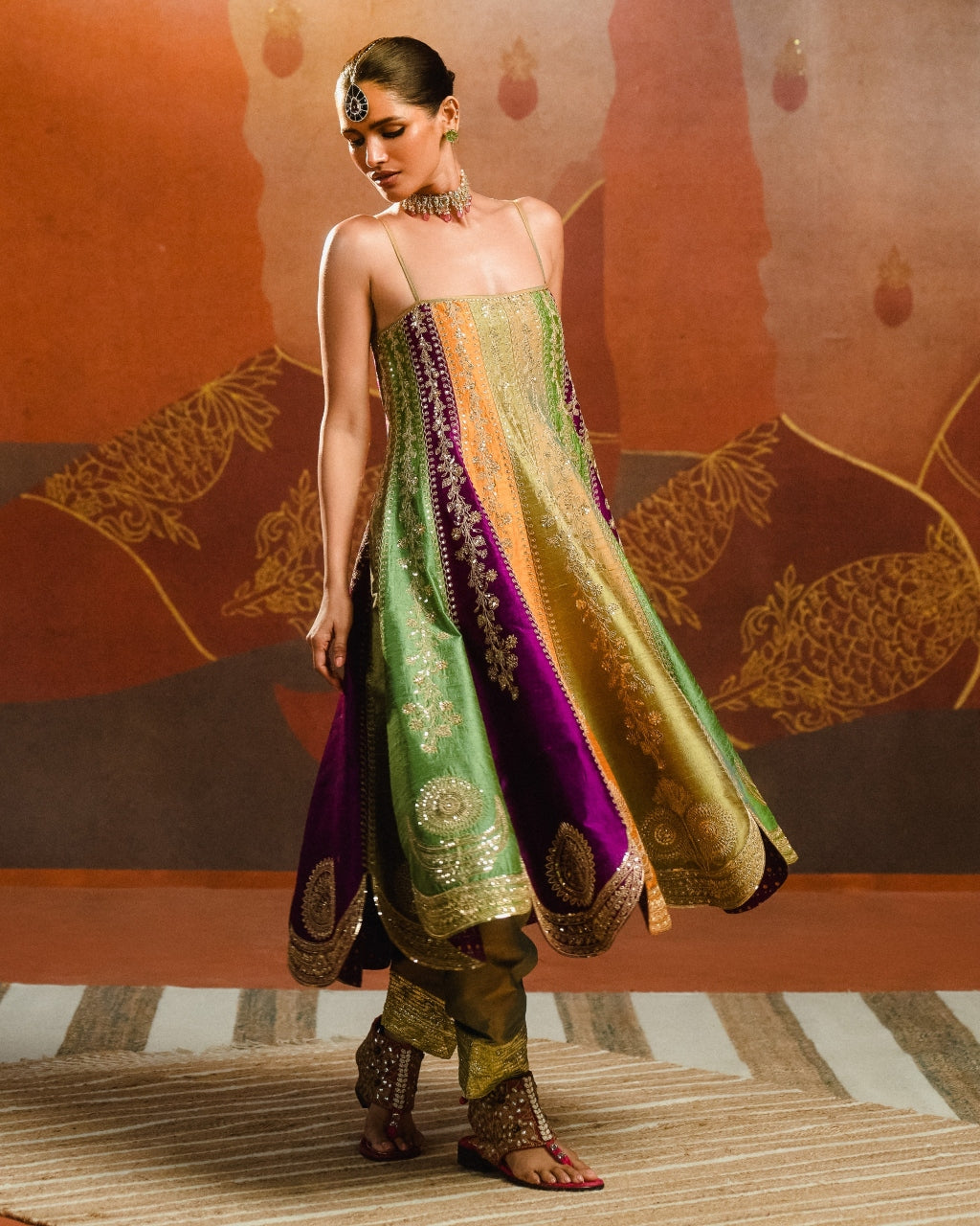 The Paan Pista Anarkali Set