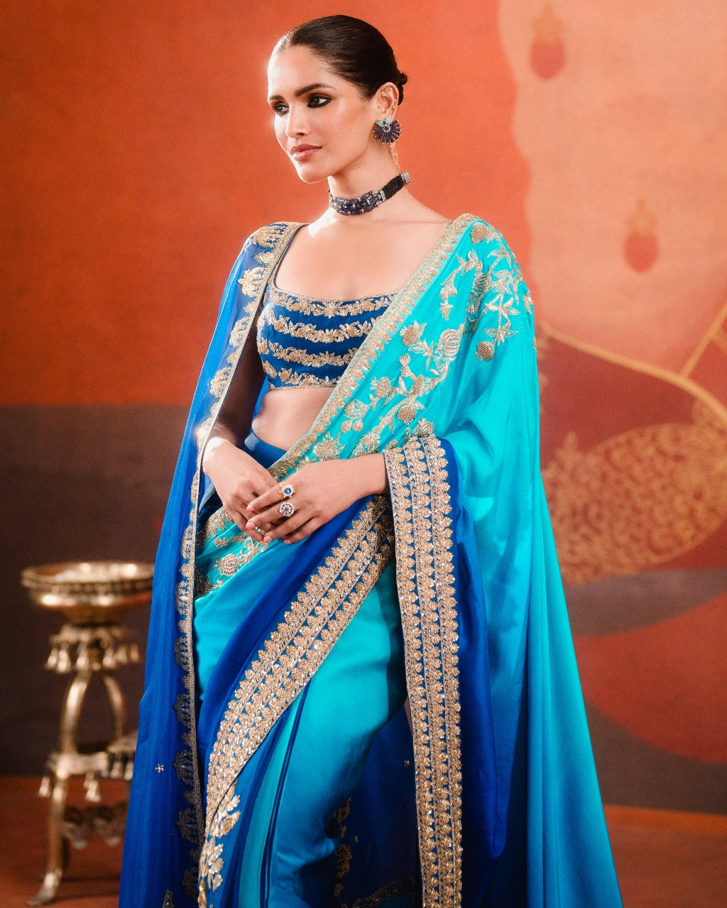 The Saanjh Stitched Sari