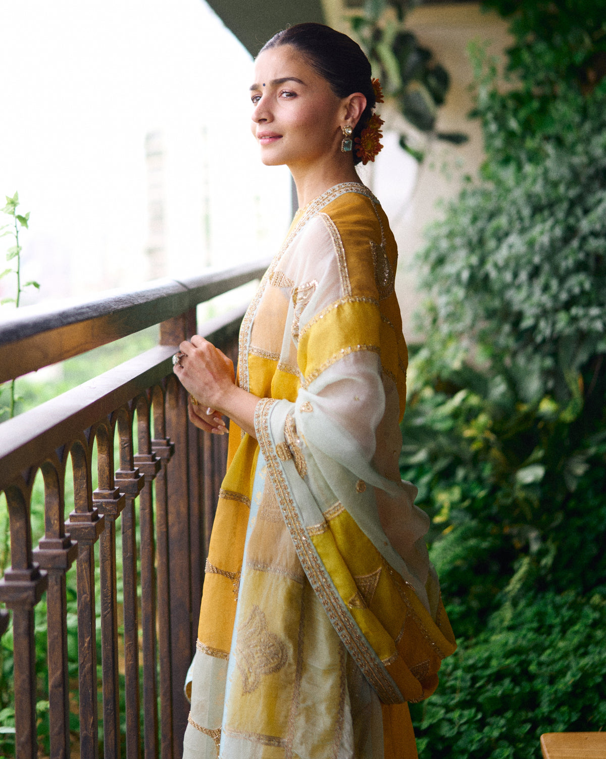 Aliaa Bhatt in Marigold Mist Kurta Set