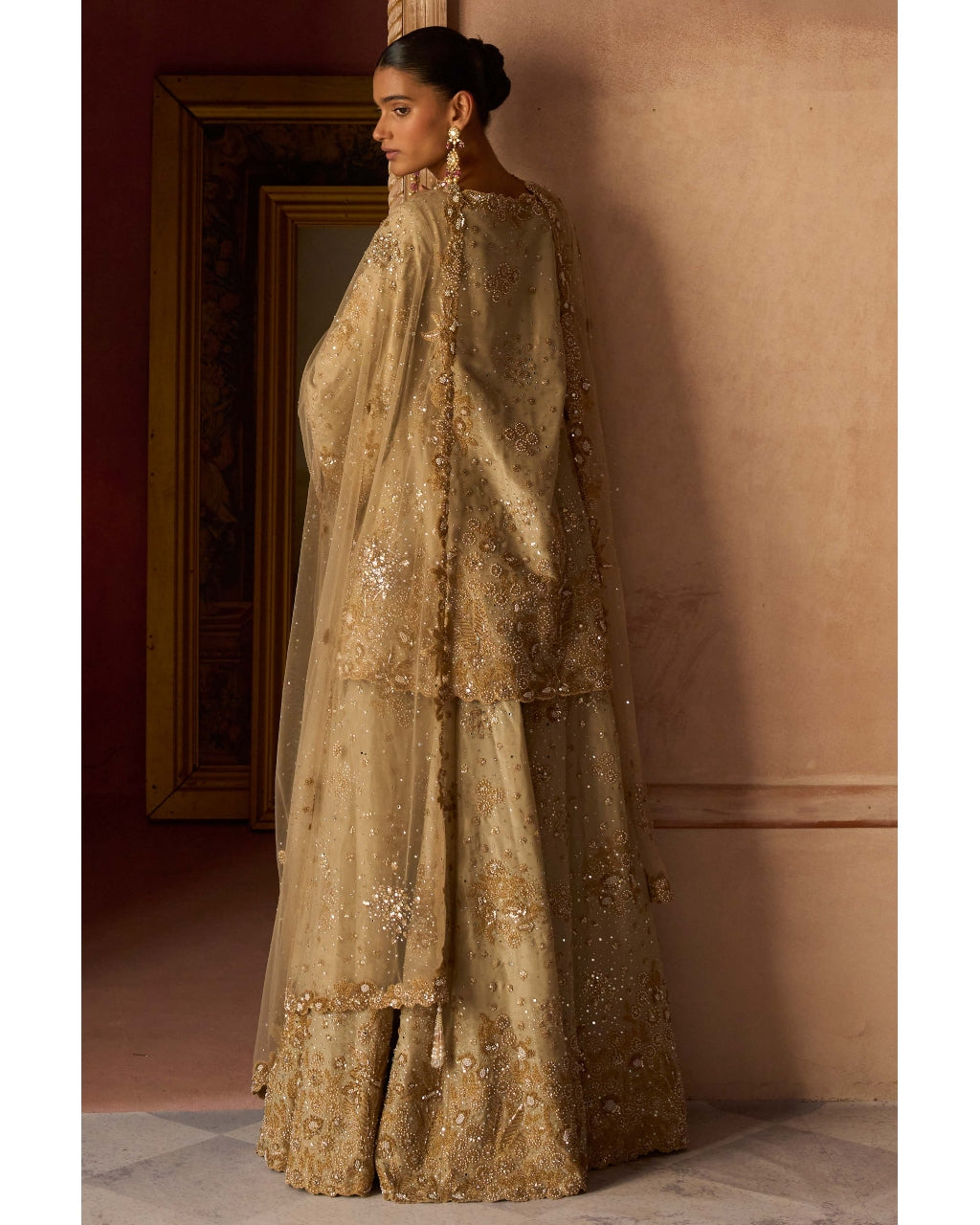 The Mograbagh Smoky Sanstone Sharara Set
