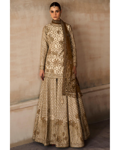 The Lotus Pond Aged Ekru Sharara Set