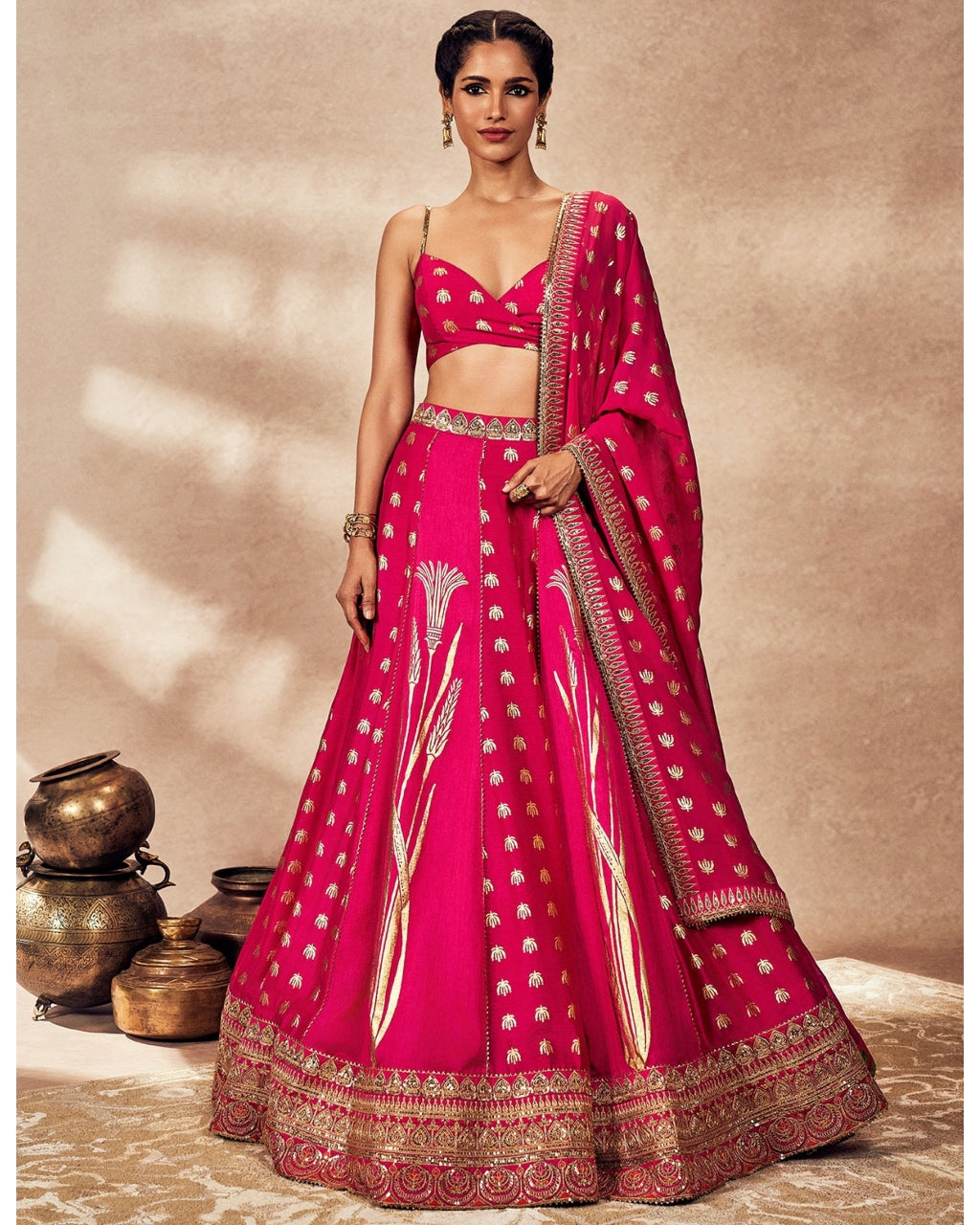 Pink Whispering Lily Lehenga Set