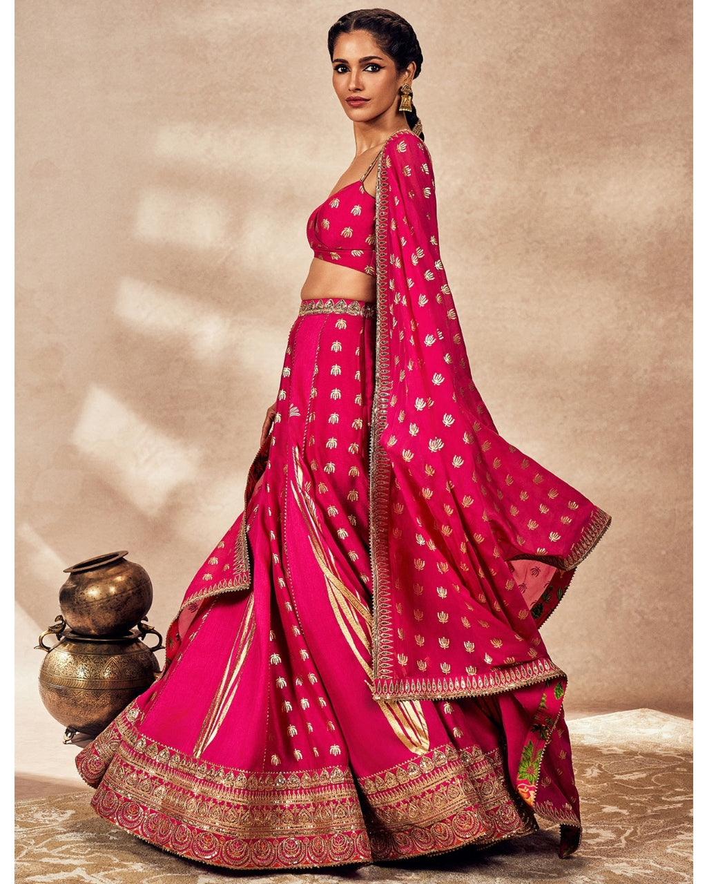 Pink Whispering Lily Lehenga Set