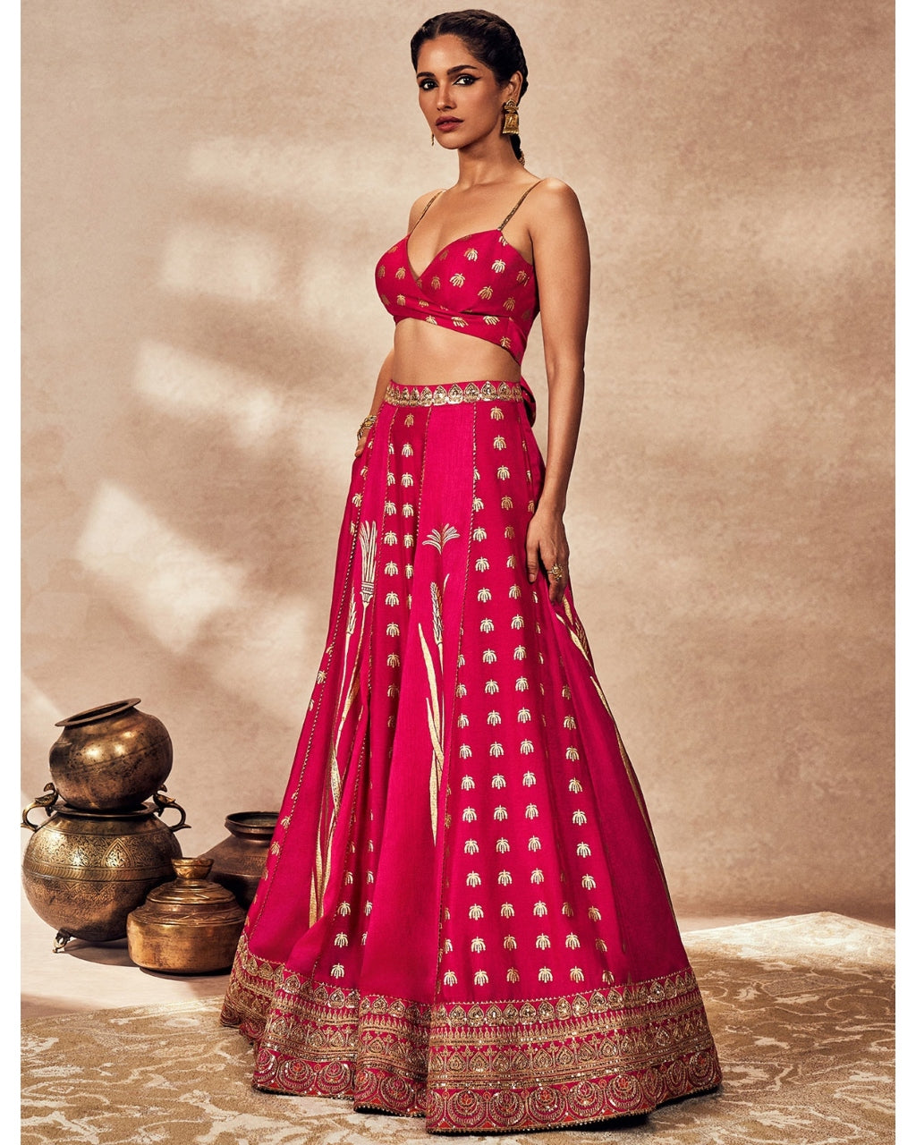 Pink Whispering Lily Lehenga Set