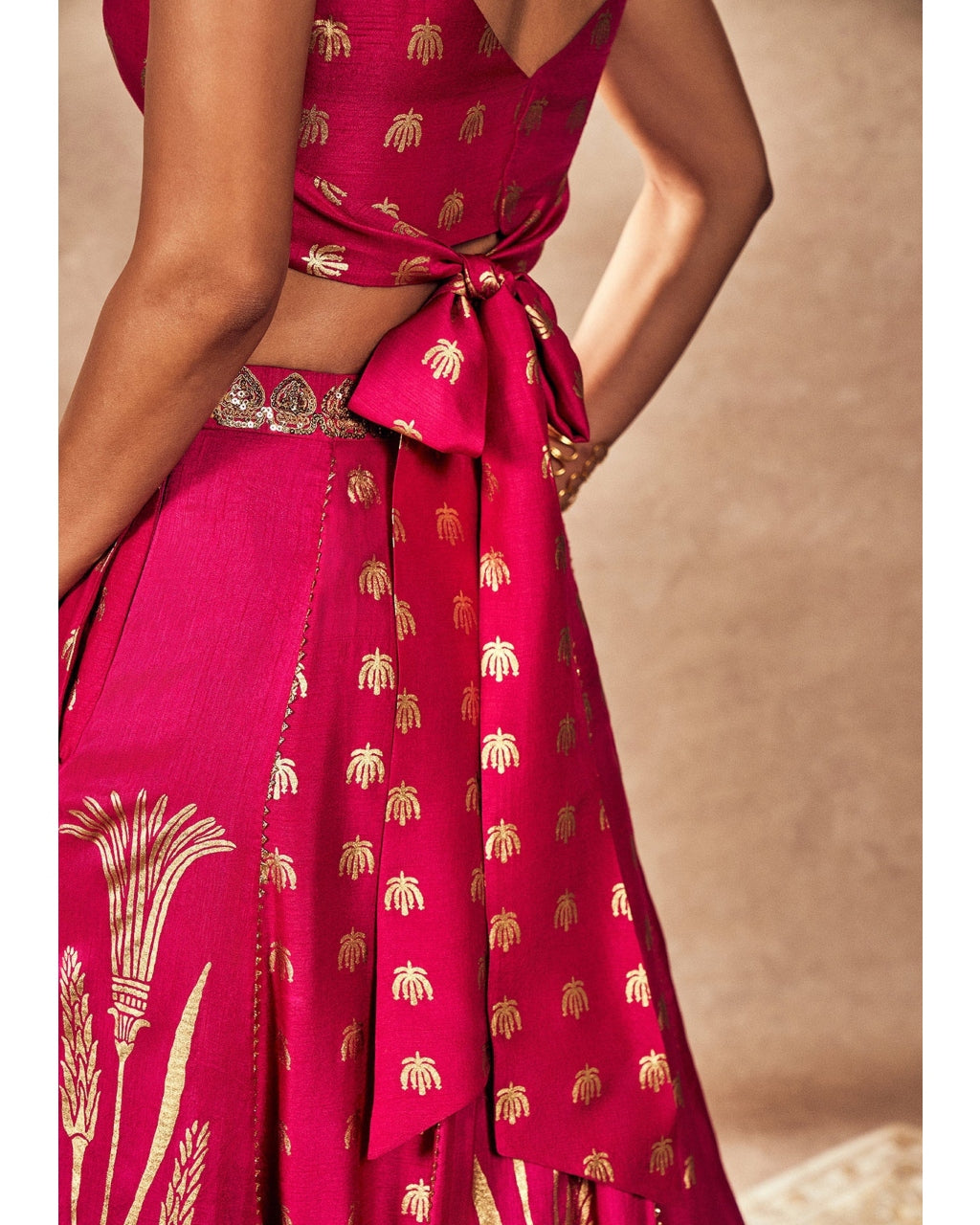 Pink Whispering Lily Lehenga Set