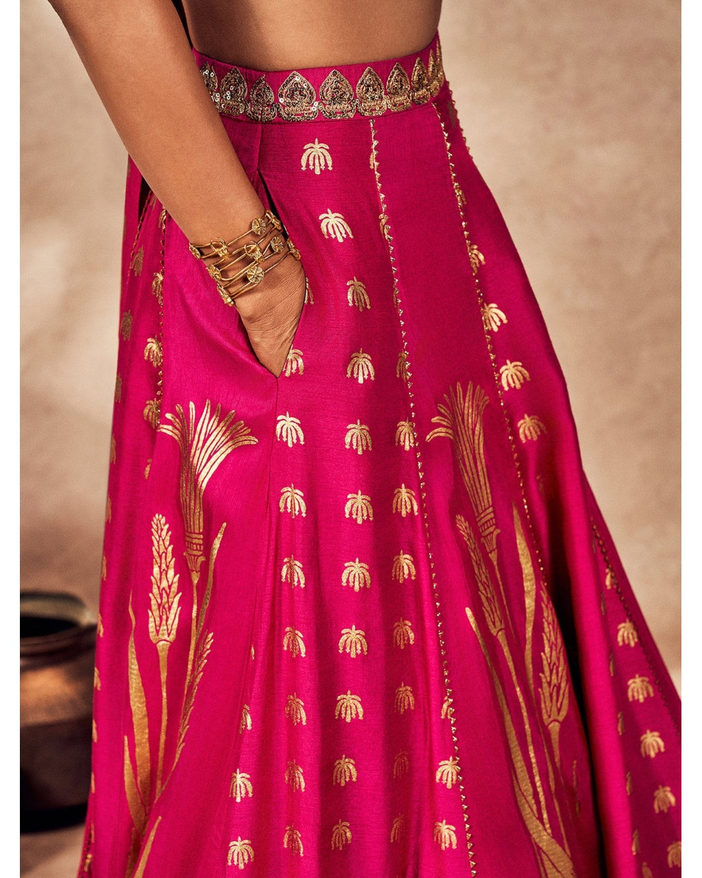 Pink Whispering Lily Lehenga Set