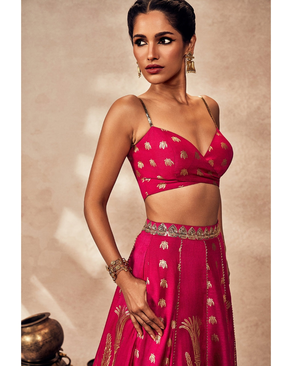 Pink Whispering Lily Lehenga Set